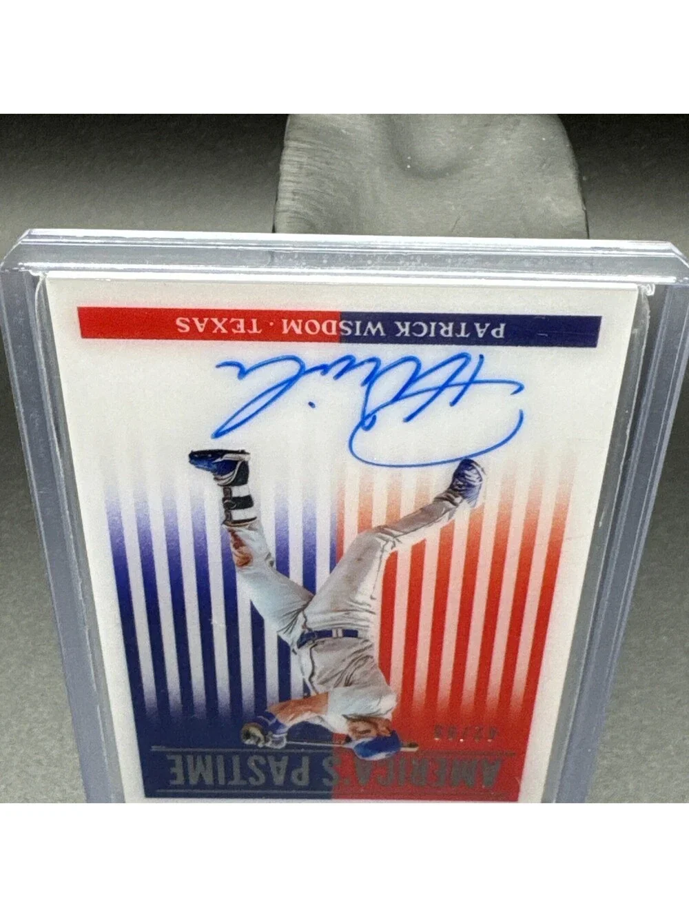 Patrick Wisdom America's Pastime No. AP-PW Panini 2019 Autographed 44/99